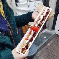 Pancake at The Happy Pig Pancake Shop in Amsterdam