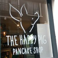 Happy pig at The Happy Pig Pancake Shop in Amsterdam