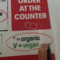 Clear labelling at The Happy Pig Pancake Shop in Amsterdam