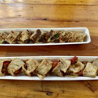 Vegan 🌱 pancakes not sweet version  at The Happy Pig Pancake Shop in Amsterdam