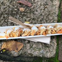 Apple Cinnamon Pancake with Maple Syrup at The Happy Pig Pancake Shop in Amsterdam