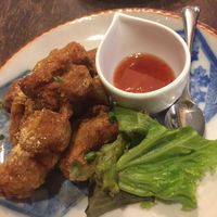 Soy meat karaage with sweet and spicy sauce  at Hareya in Atsugi
