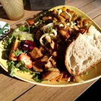 "Mahlzeitensalat vom vegetarischem Metzger" (German Menucard) at De Haas in Elburg