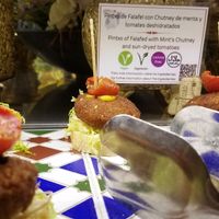 Vegan options clearly marked at Tablao Flamenco Cordobes in Barcelona