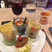 Vegan tapas at Tablao Flamenco Cordobes in Barcelona