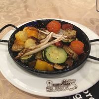 Vegan main entree at Tablao Flamenco Cordobes in Barcelona