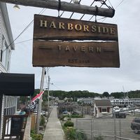 front sign at Harborside Tavern in Boothbay Harbor
