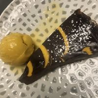 Vegan blood orange and chocolate tart  at ASK Italian in Swindon