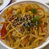 Vegan veg noodles with sesame seeds at YO! Sushi in Dartford