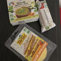 Soup and cheeses  at Naturalia Vegan - Merlin in Paris