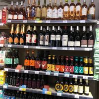 some of the wine and drinks selection at Naturalia Vegan - Merlin in Paris
