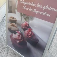 sign outside at Kafej in Poznan