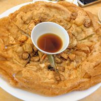 Vegetarian oyster pancake at Thank Food Vegetarian in Kuching