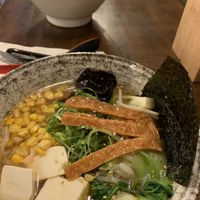 Vegan Ramen with udon noodle.  at Ramen Lab in Boca Raton