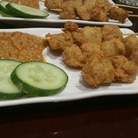 Chicken satay sticks at Vegie Kitchen in Southbank