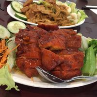 Duck in plum sauce with added vegetables  at Vegie Kitchen in Southbank