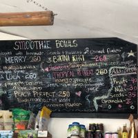 Smoothie bowl options  at Hayahay Cafe in Mambajao