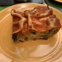 Vegan lasagna  at De Francesco in Gran Canaria