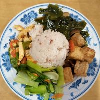 10RM for rice + 4 dishes at Zhun San Yen Vegetarian in Kuching