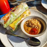 Rice paper rolls 👌 at Olivia Spring Cafe in Moonee Ponds