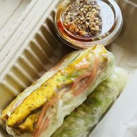 Rice paper rolls (lemongrass chilli tofu)  at Olivia Spring Cafe in Moonee Ponds