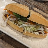 Vegan pork bahn mi at Olivia Spring Cafe in Moonee Ponds