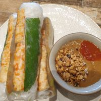 Prawn and chikn rice paper rolls $11.00: deliciously fresh at Olivia Spring Cafe in Moonee Ponds