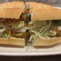 Bahn mi with lemongrass tofu. So good!  at Olivia Spring Cafe in Moonee Ponds