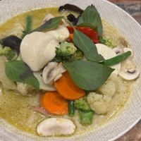 Green curry  at Olivia Spring Cafe in Moonee Ponds