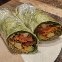 Tofu veggie wrap at Olivia Spring Cafe in Moonee Ponds