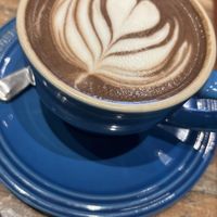 Minty cocoa latte with soy  at Olivia Spring Cafe in Moonee Ponds
