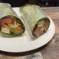 Veggie wrap  at Olivia Spring Cafe in Moonee Ponds
