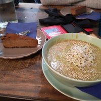 Soup and choclate cake at OAS Cafe in Kalmar