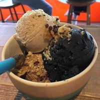 really delicious flavors and I got hemp seeds, cocoa nibs, and walnuts on top at Kippy's Coco-Cream in Tokyo