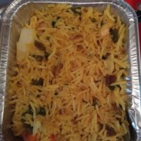 Biriyani with vegetables and dried fruit at Namaste in Como