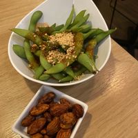 Spicy edamame and sriracha almonds at Suvi in Tromsoe