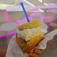 3.20€ per brioche including 3 scoops at Al Gelatone in Palermo