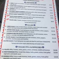 Vegetarian/Vegan menu at Turks Kebab in Providenciales