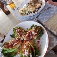 Main, lettuce hearts, coconut, pomegranate (a bit overflavoured with curry and sirup) at Noname Restaurant in Mallorca