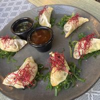 Vegetable gyozas   at Noname Restaurant in Mallorca