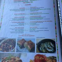 the menu at Myli Restaurant Café in Crete