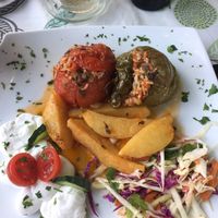 vegetarian dish at Myli Restaurant Café in Crete