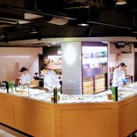 Counter at Cityshop Noodle in Tokyo