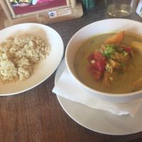 tempeh and quinoa dish at Zula Vegetarian Paradise in Seminyak