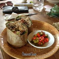 The 'Almost perfect burrito' at Zula Vegetarian Paradise in Seminyak