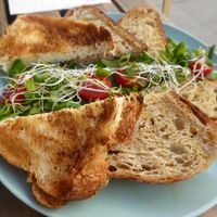 Improvised bruschetta at FC Caffe in Wroclaw