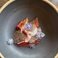 Strawberry & radish  at Harbinger in Des Moines