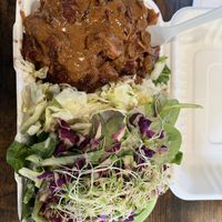 Bento box with jackfruit   at Loko Wraps in Kailua Kona