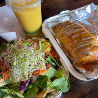 Nachos + wet burrito + smoothie  at Loko Wraps in Kailua Kona