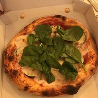 Pizza at Masa Madre in Madrid